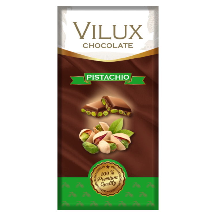 Vilux Fıstıklı Tablet Çikolata 70 gr