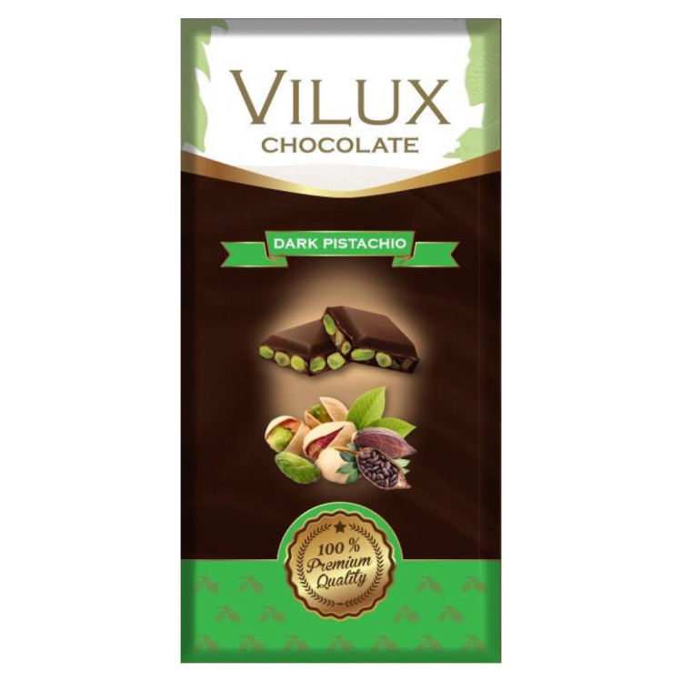 Vilux Fıstıklı Bitter Tablet Çikolata 70 gr