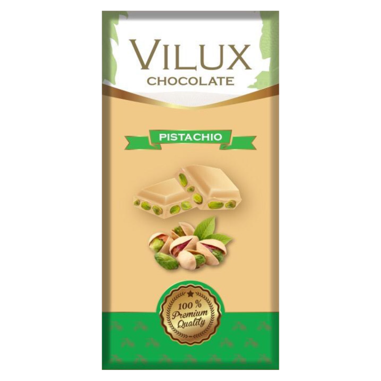 VILUX WHİTE CHOCOLATE BAR WITH PİSTACHİO