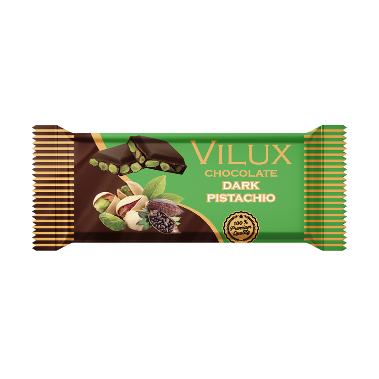 Vilux Dark chocolate with pistachio