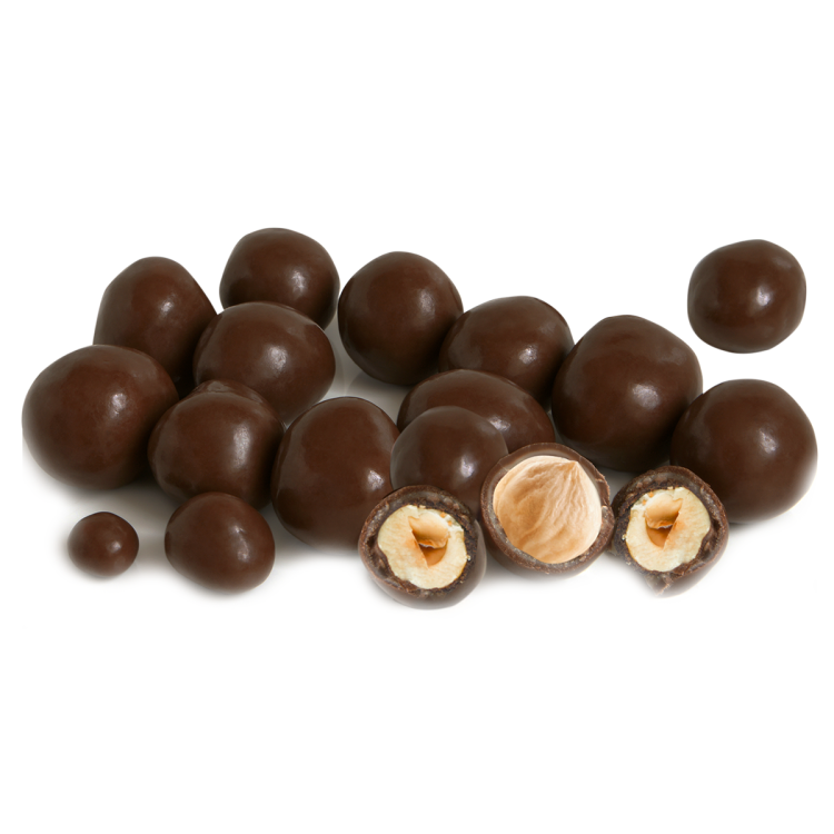 DARK CHOCOLATE COATED HAZELNUT DRAGEE BULK